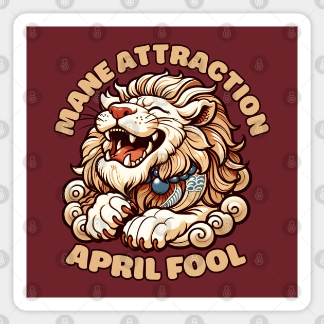 April fool lion Magnet by Japanese Fever